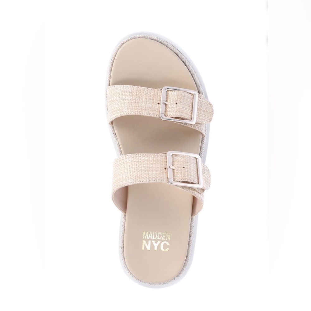 Madden NYC Flatform Two Strap Sandal